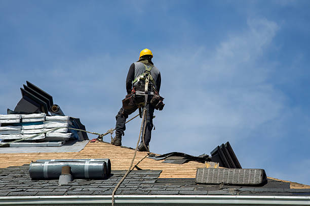 Professional Gutter Installation technician working in North Chicago, IL